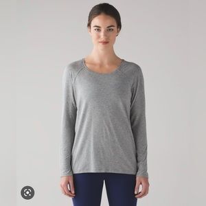 LULULEMON GREY EMERALD LONG SLEEVE